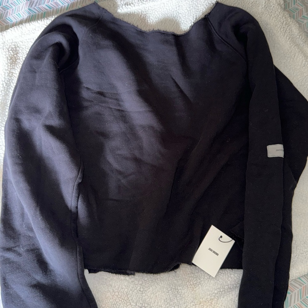 Joah Brown Charcoal Long Sleeve Top